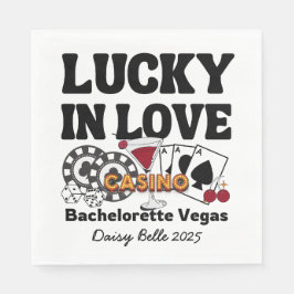 Lucky In Love Vegas Bachelorette Serviette
