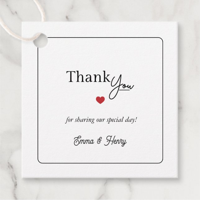 Lucky in Love Wedding  Geschenkanhänger (Vorderseite)