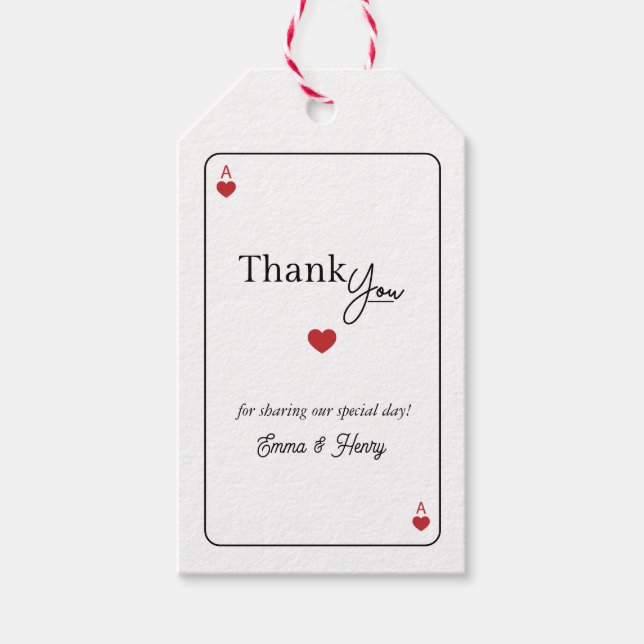 Lucky in Love Wedding  Geschenkanhänger (Vorderseite)