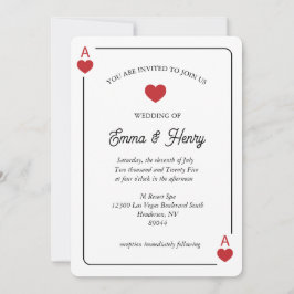 Lucky in Love Wedding Invitation  Einladung