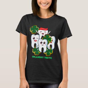 Lucky irische Zähne mit Kleeblatt Funny St Patric T-Shirt