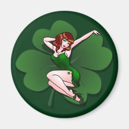Lucky Irish Button Up Girl Kühlschrankmagnet Lucky Magnet