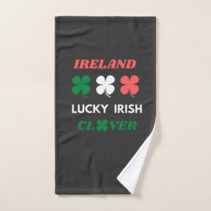 Lucky irish clover ireland st.patrick's day handtuch