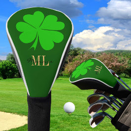 Lucky Irish Clover & Kleeblatt Golf mit Monogramm Headcover