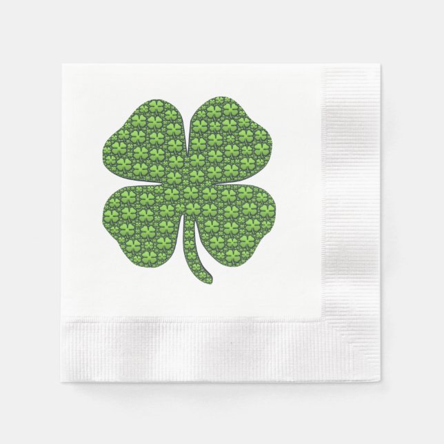 Lucky Irish Clover Serviette (Vorderseite)
