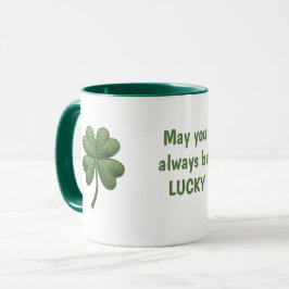 Lucky Irish Four Leaf Clover Mug Tasse