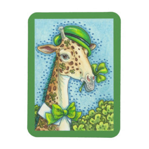 LUCKY IRISH GIRAFFE MAGNET Green *Personalisieren