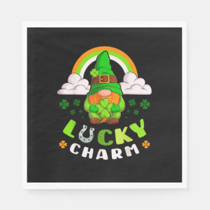 Lucky irish Gnome, St Patricks Day, Gnome, Irish R Serviette