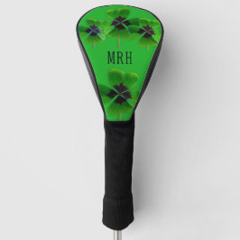 Lucky Irish Green Monogram Initials Personalisiert Golf Headcover