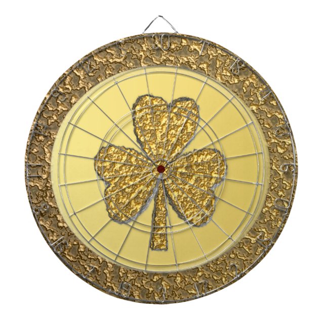 Lucky Irish Kleeblatt Gold Coin Dartscheibe (vorne)