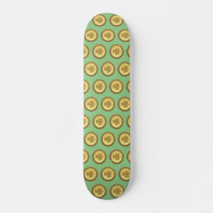 Lucky Irish Kleeblatt Gold Coin Gemustert Skateboard