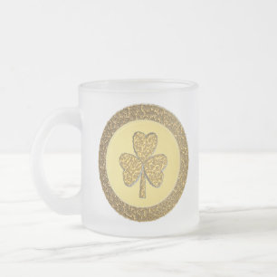 Lucky Irish Kleeblatt Gold Coin Mattglastasse