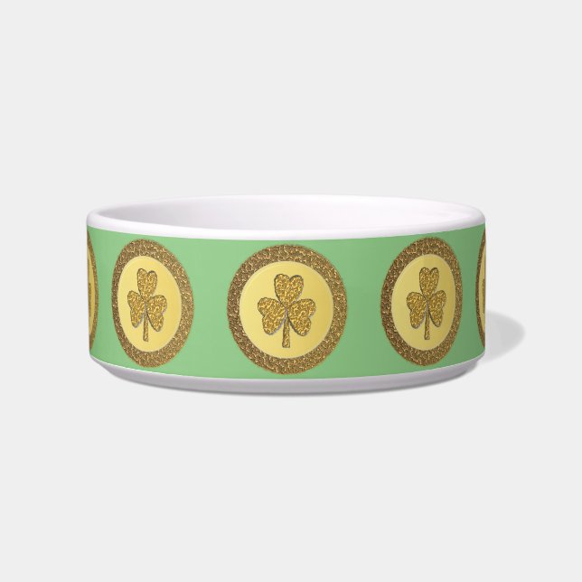 Lucky Irish Kleeblatt Gold Coin Napf (Vorderseite)