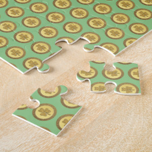 Lucky Irish Kleeblatt Gold Coin Puzzle
