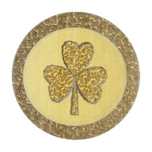Lucky Irish Kleeblatt Gold Coin Schneidebrett