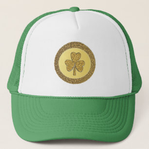 Lucky Irish Kleeblatt Gold Coin Truckerkappe