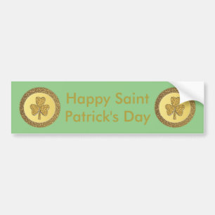 Lucky Irish Kleeblatt Gold Counter Custom Autoaufkleber