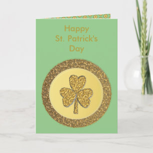 Lucky Irish Kleeblatt Gold Counter Custom Karte