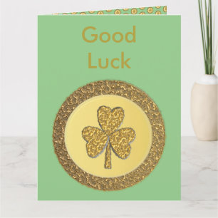 Lucky Irish Kleeblatt Gold Counter Custom Karte