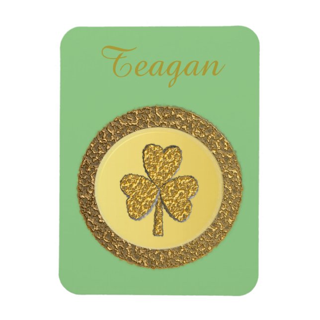 Lucky Irish Kleeblatt Gold Counter Custom Magnet (Vertikal)