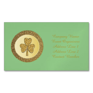Lucky Irish Kleeblatt Gold Counter Custom Magnetische Visitenkarte