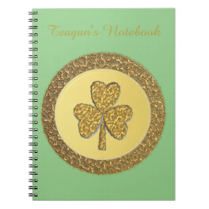 Lucky Irish Kleeblatt Gold Counter Custom Notizblock