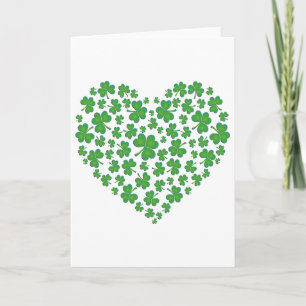 Lucky Irish Kleeblatt Heart Karte