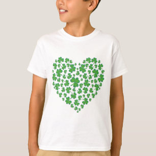 Lucky Irish Kleeblatt Heart T-Shirt