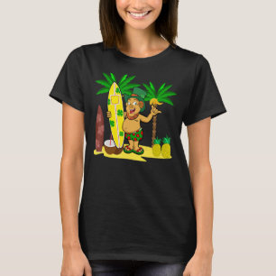 Lucky Irish Leprechaun Hawaiian Surfing St Patrick T-Shirt