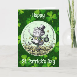 Lucky Irish Leprechaun Karte