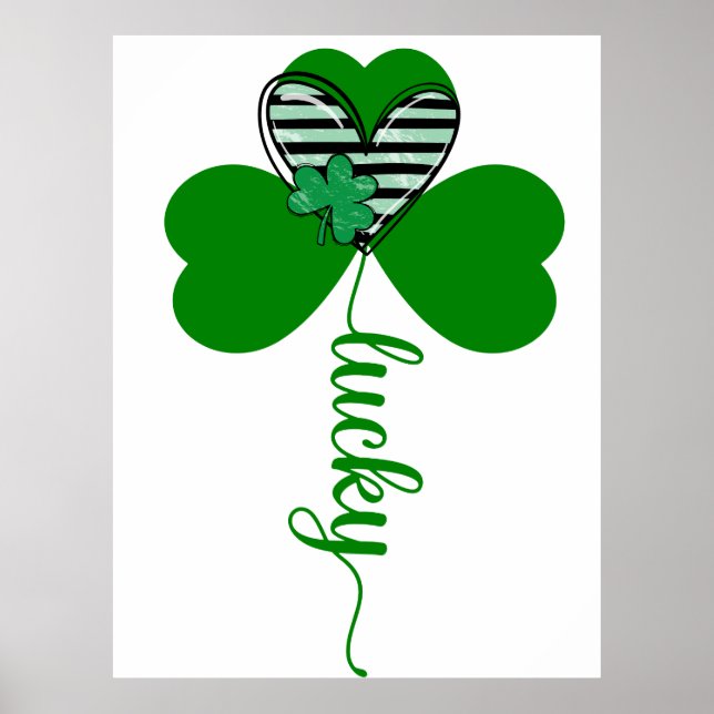 Lucky Irish St Patrick's Day Blume Poster (Vorne)