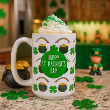 Lucky Irish St Patrick's Day Coffee Tasse