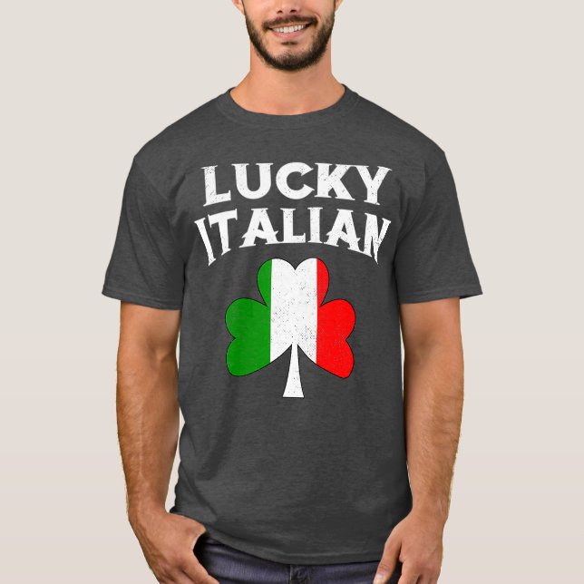 Lucky Italian St Patricks Day Irish Italien T-Shirt (Vorderseite)