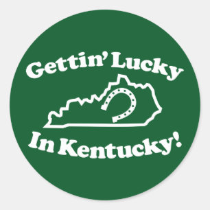 Lucky Kentucky Runder Aufkleber