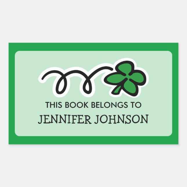 Lucky Klee Dieses Buch gehört zum Aufkleber (Vorderseite)