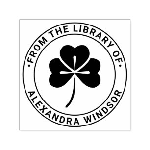 Lucky Kleeblatt #4 Bibliotheksname Permastempel