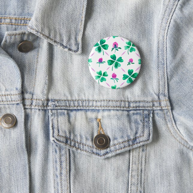 Lucky Kleeblatt Button (Beispiel)