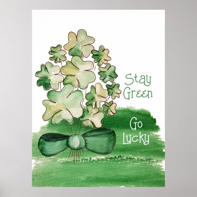 Lucky Kleeblatt Closing Wassercolor Poster (Vorne)