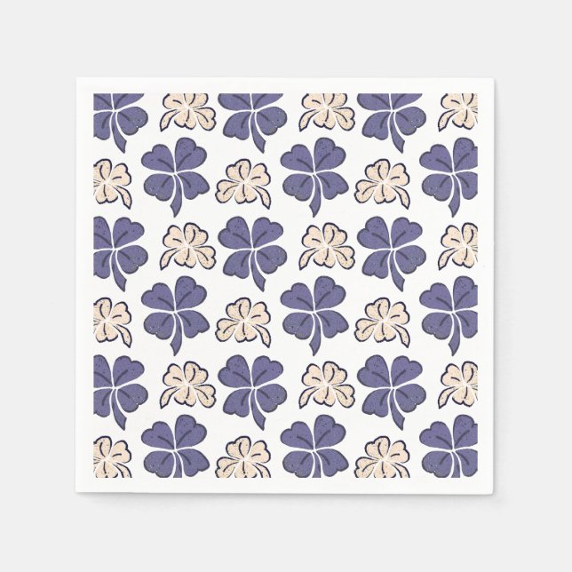 Lucky Kleeblatt Clover Pattern St. Patrick`s Day Serviette (Vorderseite)