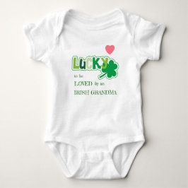 Lucky Kleeblatt Irish Grandchild Baby Strampler