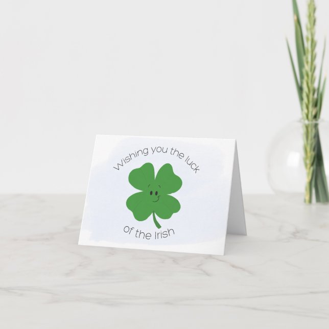 Lucky Kleeblatt Karte (Vorderseite)
