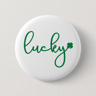 Lucky Kleeblatt Luck St. Patrick's Day Celebration Button