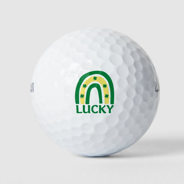 Lucky Kleeblatt Rainbow St Patricks Golfball (Vorderseite)