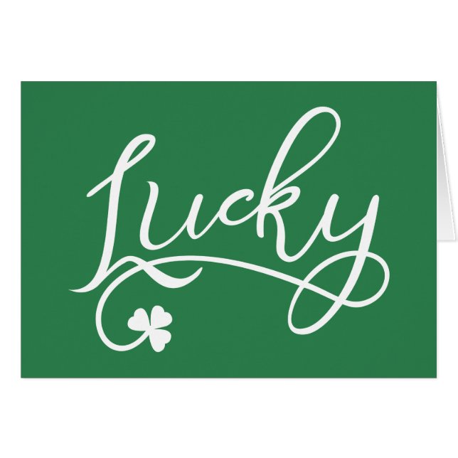 Lucky Kleeblatt St Patricks Day (Vorderseite (Horizontal))