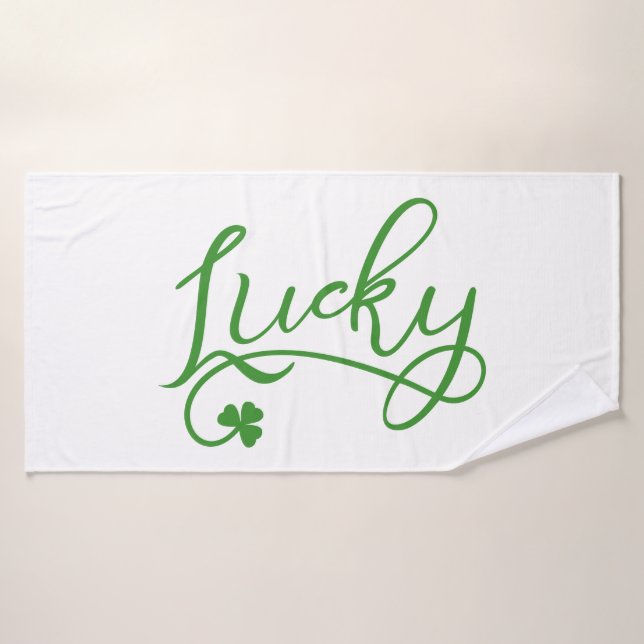 Lucky Kleeblatt St Patricks Day Badehandtuch (Badehandtuch)
