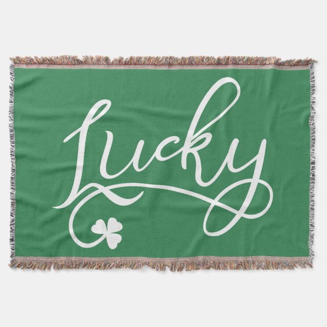 Lucky Kleeblatt St Patricks Day Irish Decke (Vorderseite)