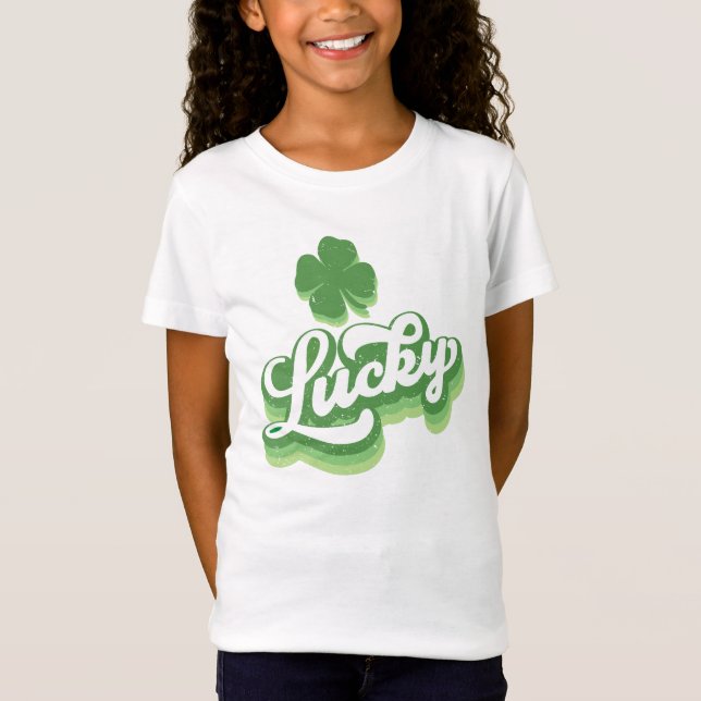 Lucky Kleeblatt St Patrick's Day Irish T-Shirt (Vorderseite)