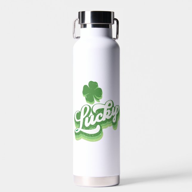 Lucky Kleeblatt St Patrick's Day Irish Trinkflasche (Vorne)