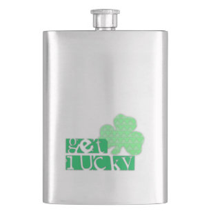 Lucky L Clover Kleeblatts St Patty Flask Flachmann