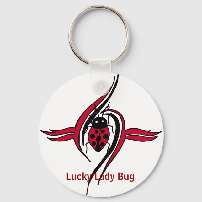 Lucky Lady Bug Schlüsselkette Schlüsselanhänger (Vorderseite)